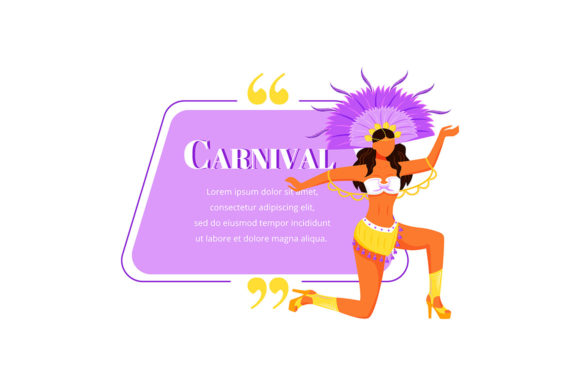 Carnival Flat Color Vector Character Graphic Templates