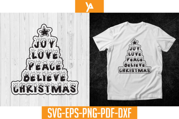 Christmas Tree Quote SVG T-shirt Design for Print Templates and Graphics