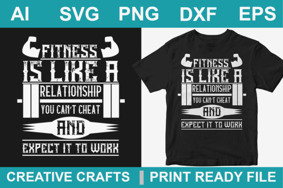 Fitness is Like a Relationship Graphic Design Asset