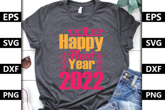 Happy New Year Quote SVG Design for Graphics and T-Shirt Designs