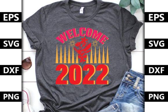 Happy New Year Quote SVG Design for T-Shirt Graphics