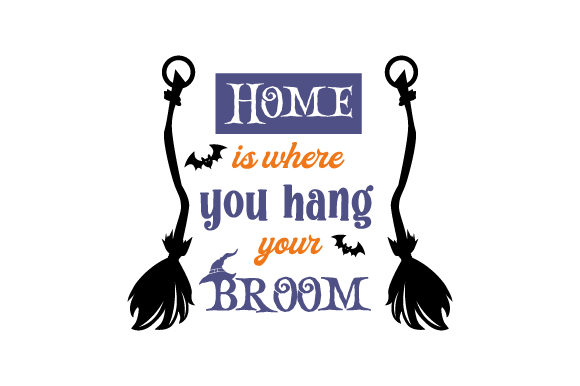 Home is Where You Hang Your Broom Halloween Crafts