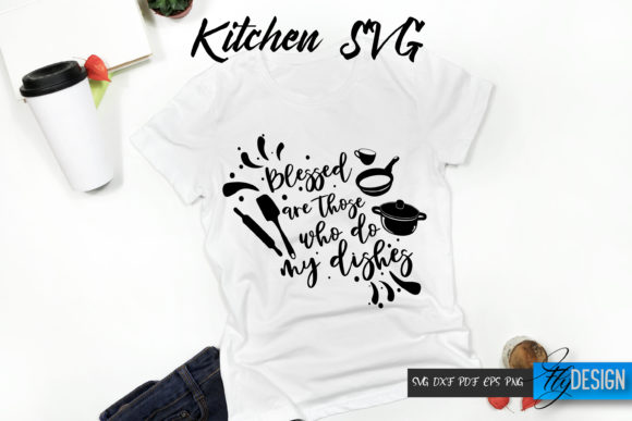 Kitchen Quote SVG T Shirt Design V5 – A Graphic Print Template for Content Creators