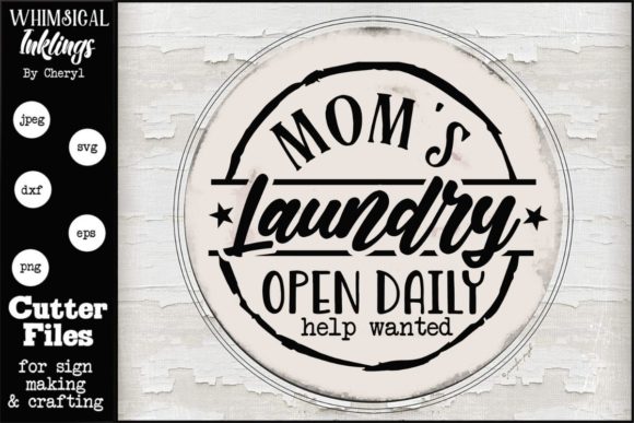 Mom's Laundry Help Wanted Graphics